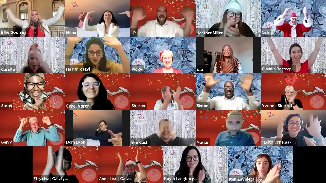 E Choir Festive, team building virtual de Catalyst