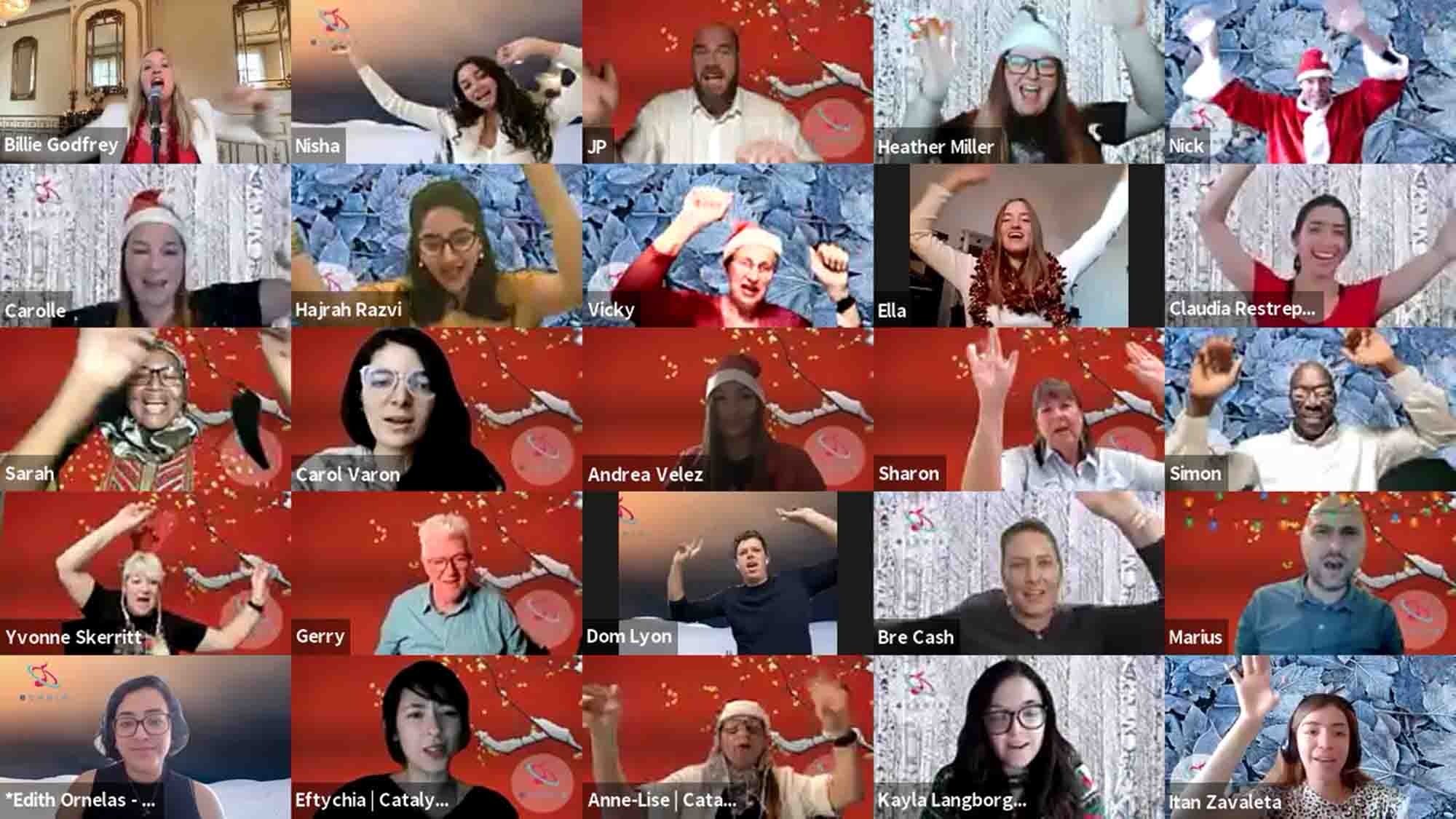 E Choir Festive, team building virtual de Catalyst