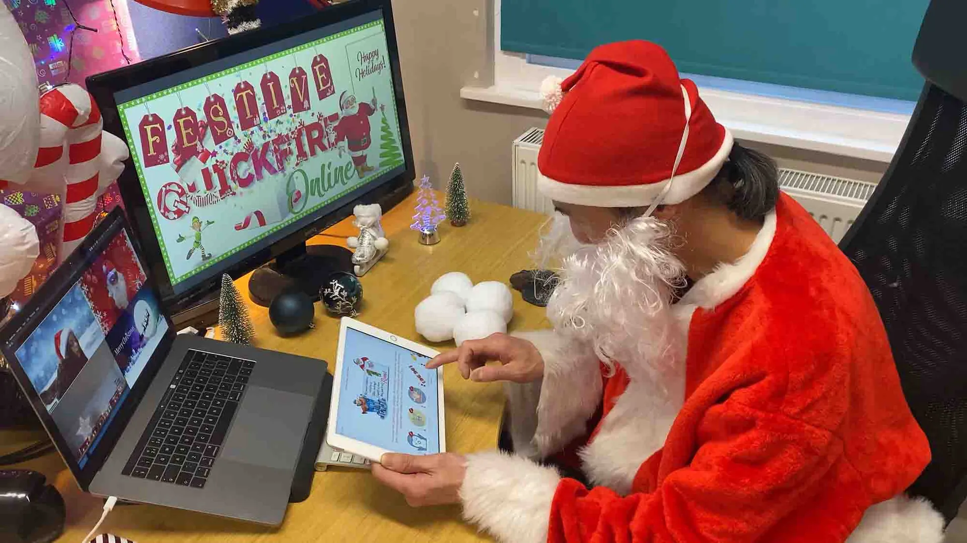 Participantes conectados en Quickfire Festive Online