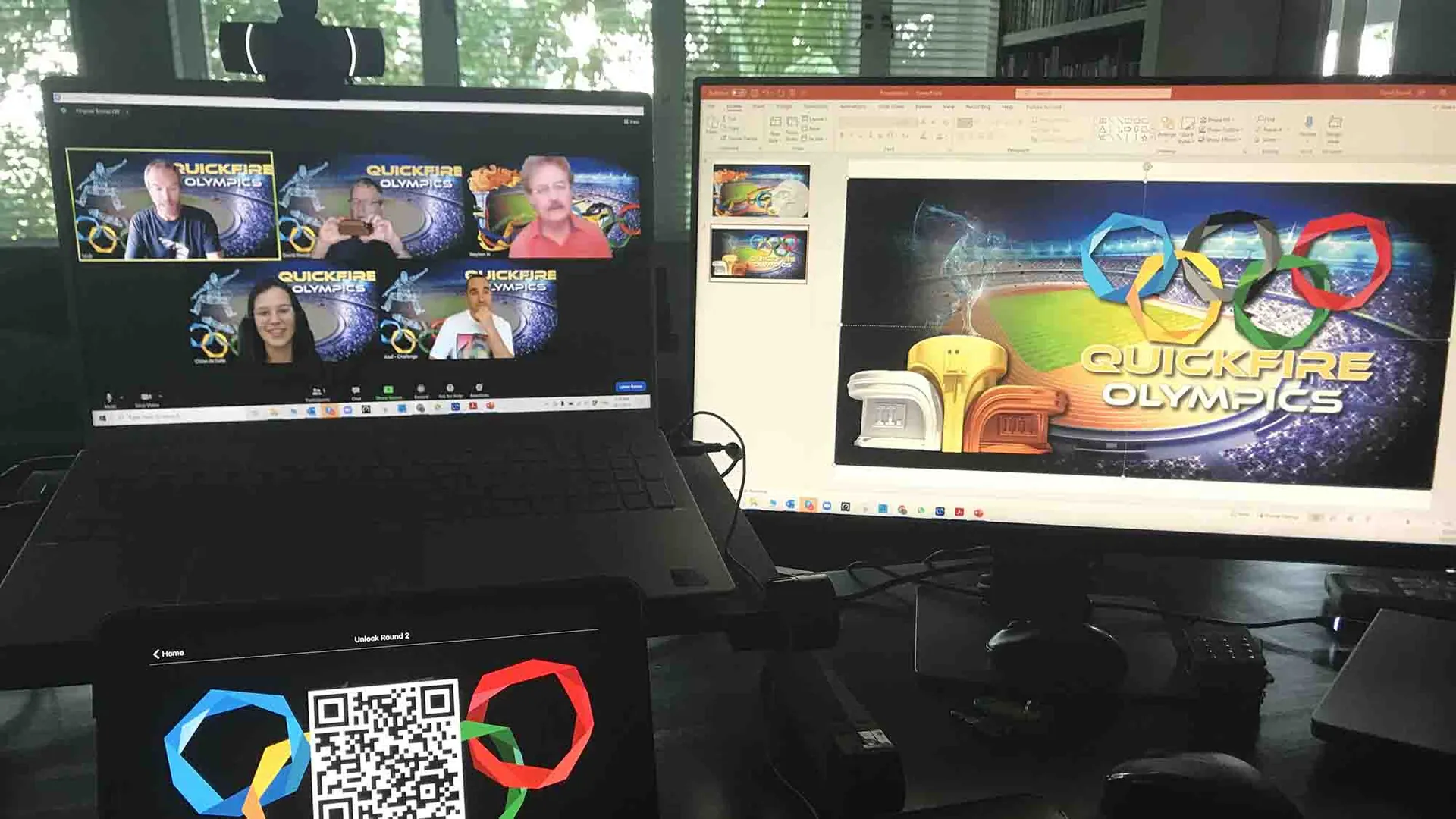 Momento de Quickfire Olympics Online, dinámica virtual por Catalyst