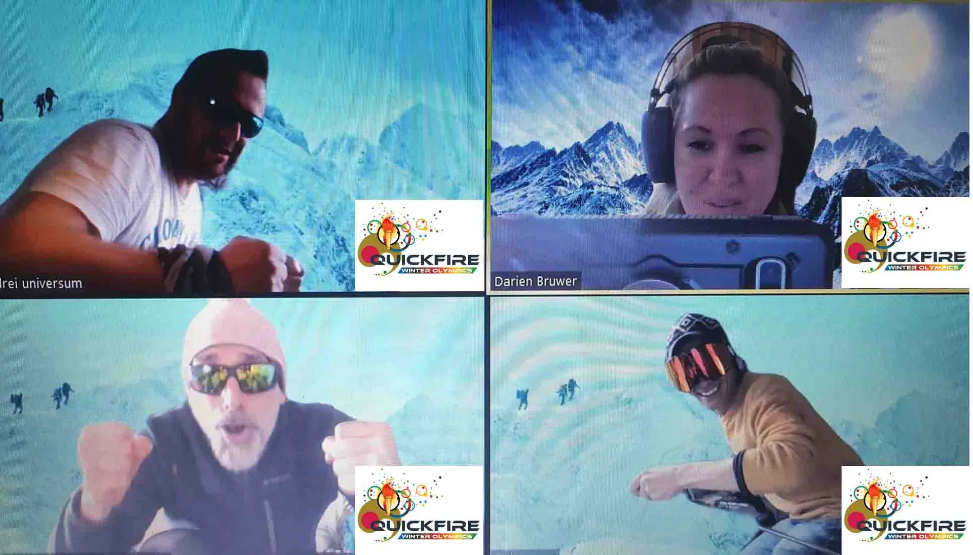 Momento de Quickfire Winter Olympics Online, dinámica virtual por Catalyst