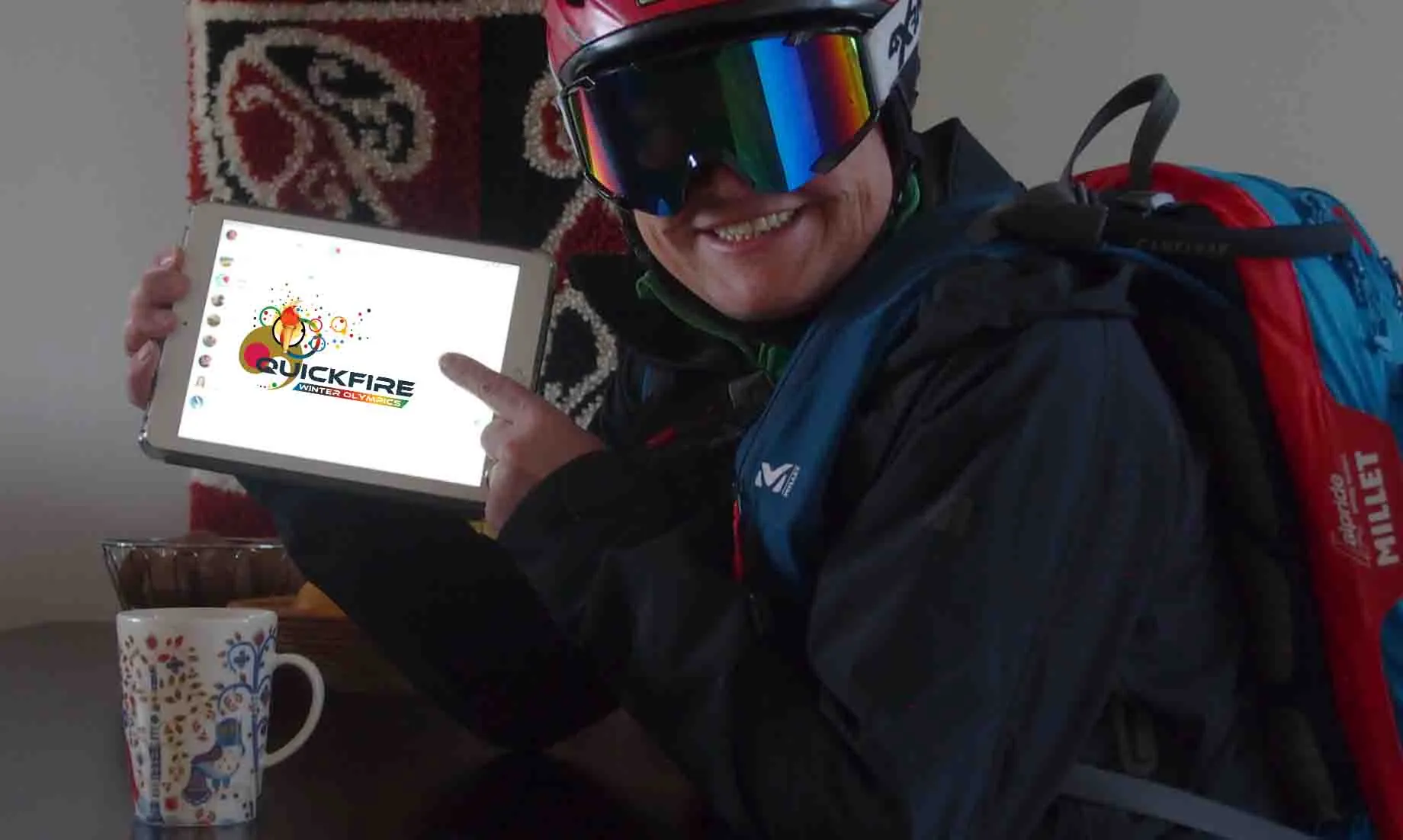Equipo remoto durante Quickfire Winter Olympics Online, actividad de integración en línea