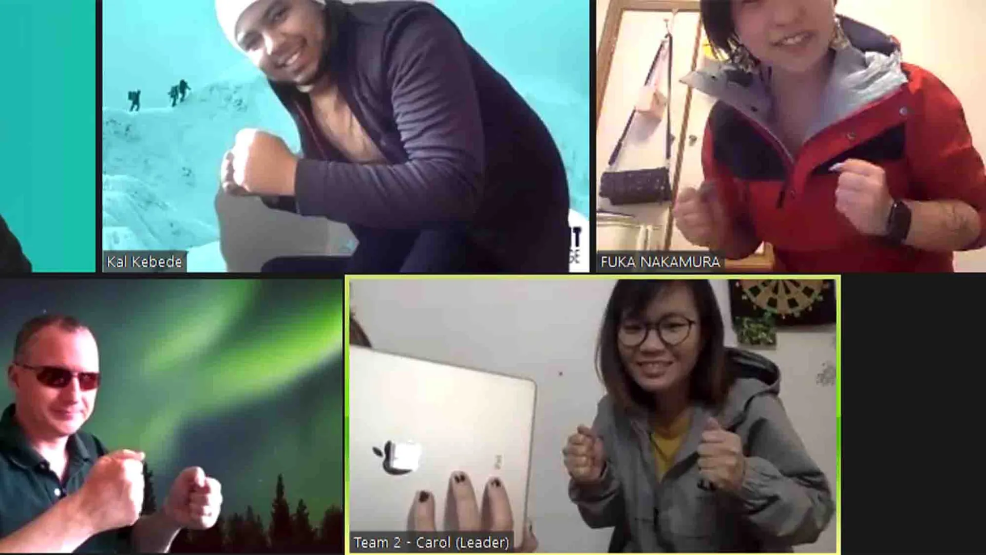 Momento de Quickfire Winter Olympics Online, dinámica virtual por Catalyst