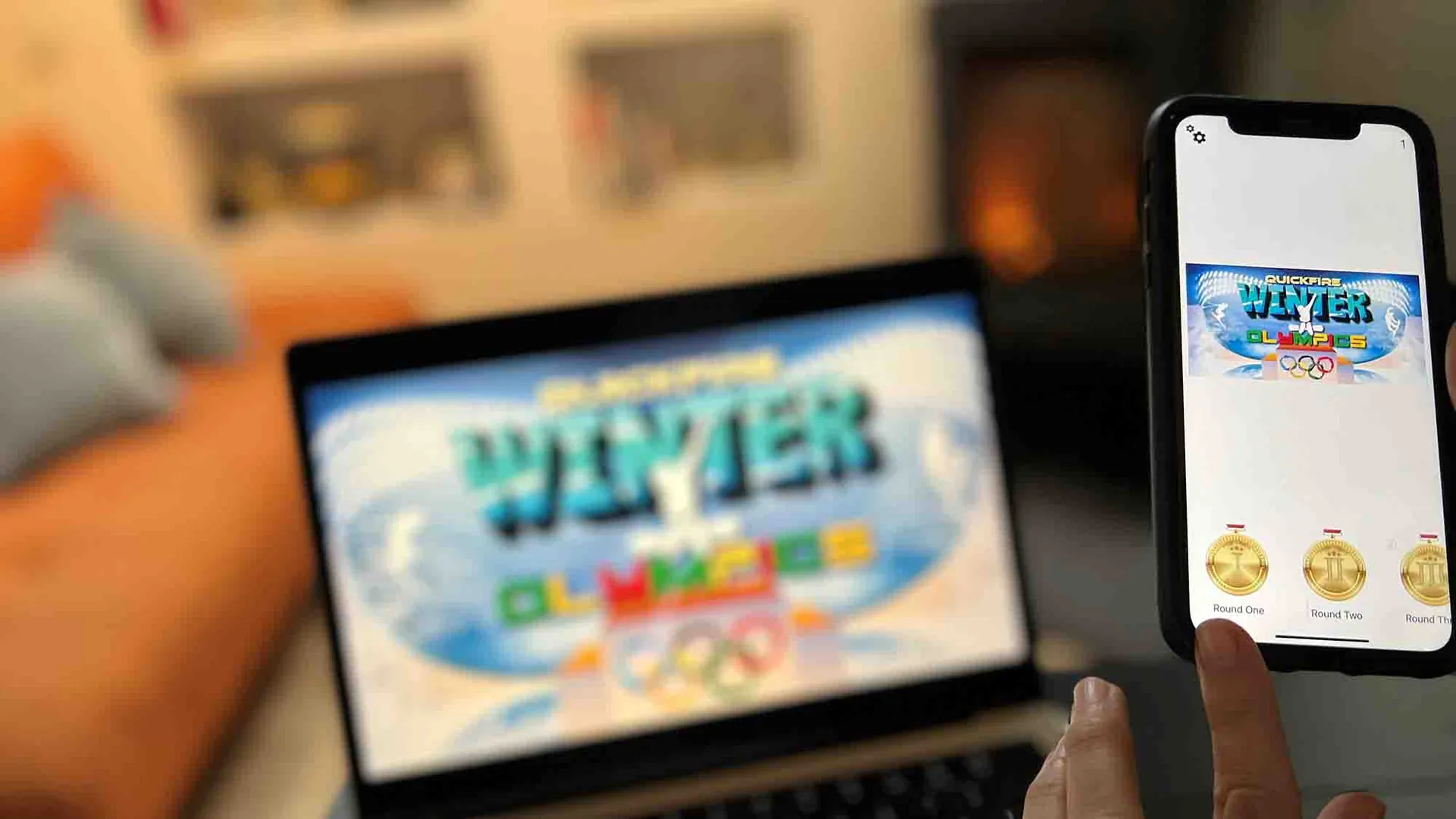 Participantes conectados en Quickfire Winter Olympics Online