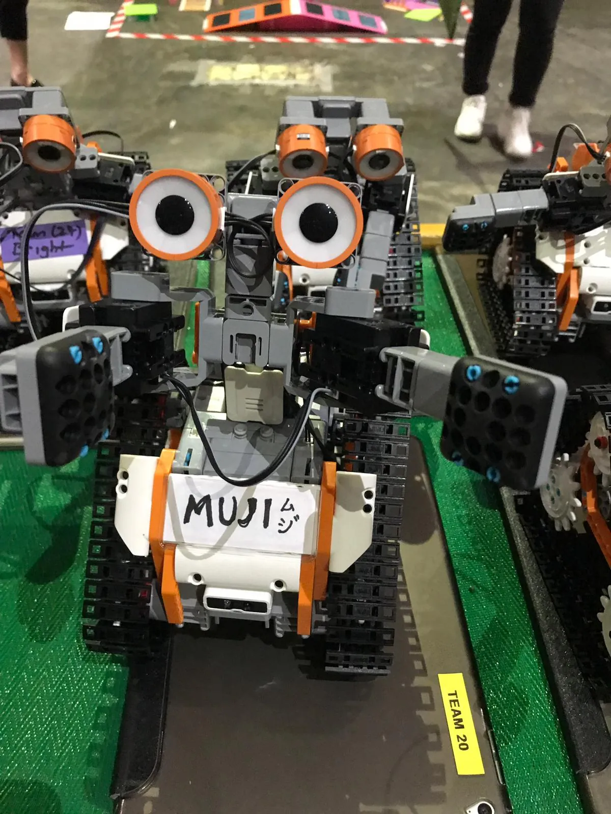 Equipo corporativo durante Robot Revolution, actividad de integración