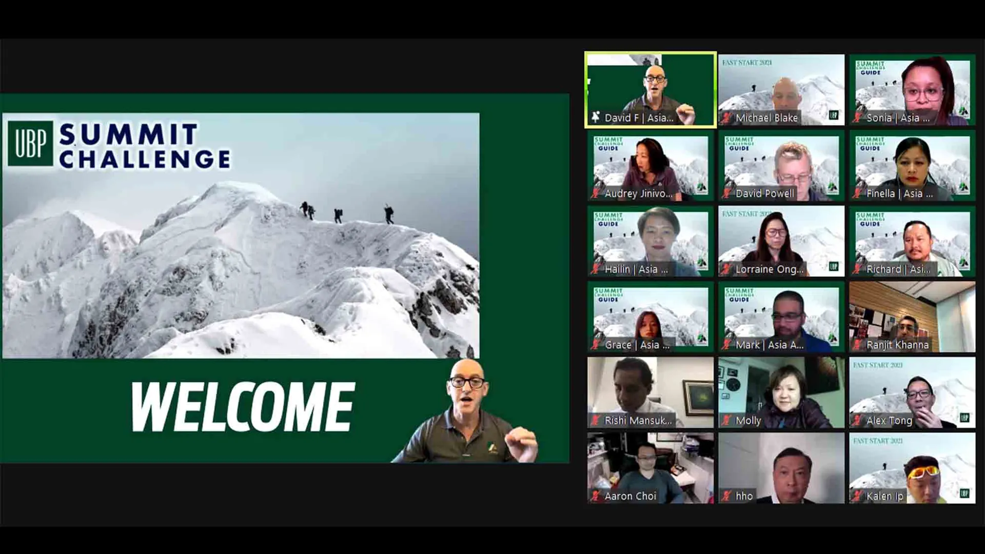 Momento de Summit Challenge Online, dinámica virtual por Catalyst