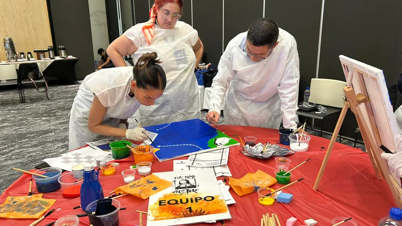 Equipo corporativo durante The Big picture, actividad de integración